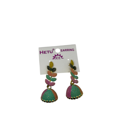 Jhumka Fiesta - 6 Piece Combo Set (Oxidized, Silver, Gold, Multicolor) - Image 7